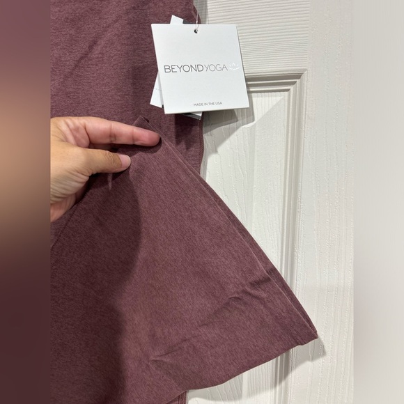 Beyond Yoga Women's XL Spacedye Foldover Bootcut Pant Rose Brush Heather NWT - Picture 4 of 7